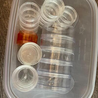 Lot of Small Interlocking Storage Jars