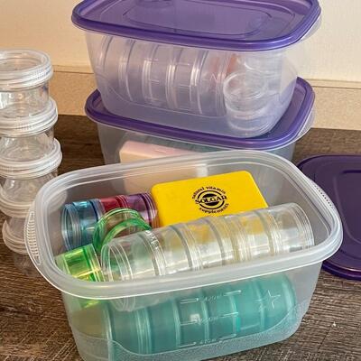 Lot of Small Interlocking Storage Jars