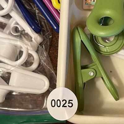 Utility Drawer Filled with Clips Ties and More