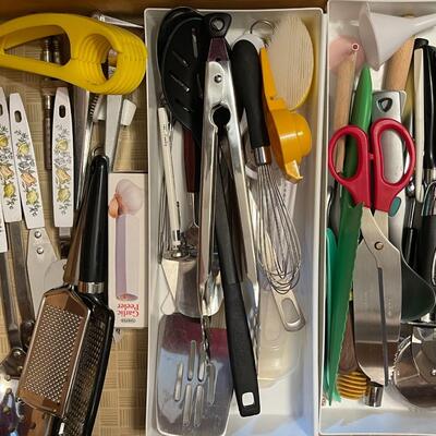 Kitchen Utensil Drawer Packed with Gadgets