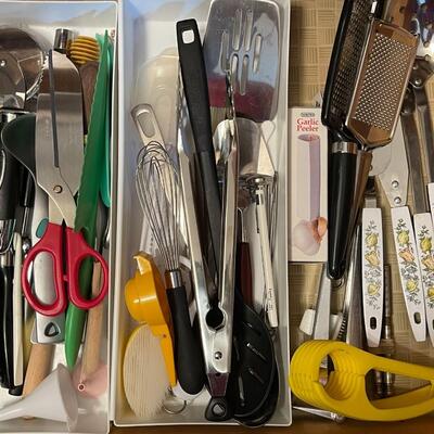 Kitchen Utensil Drawer Packed with Gadgets