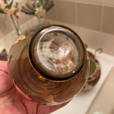 Lot of Brass and Glass Bathroom Decor #2