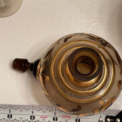 Lot of Brass and Glass Bathroom Decor #2