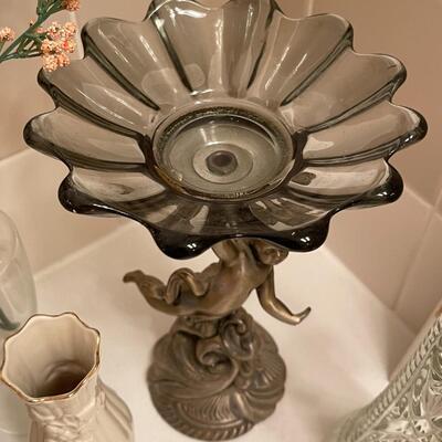 Lot of Brass and Glass Bathroom Decor #2