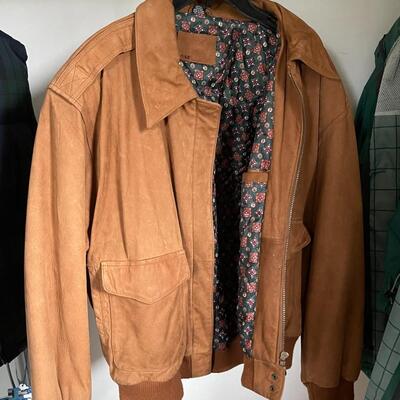 Vintage Soft Leather Bomber Jacket