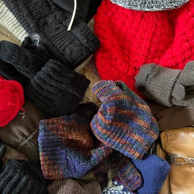 Large Lot of Women's Gloves and Hats