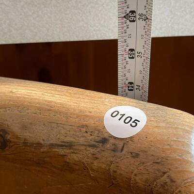 Pair of Counter-height Heavy Wood Stool