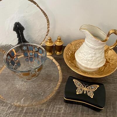 Collection of Gold Trimmed DÃ©cor