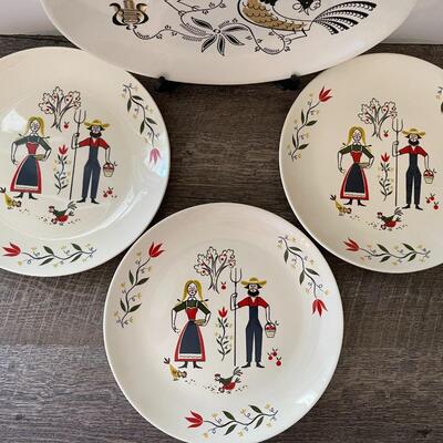 MCM Amish Themed Plates