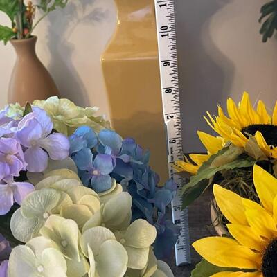 Lot of Decorative Artificial Flowers in Pots