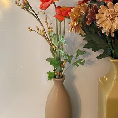 Lot of Decorative Artificial Flowers in Pots