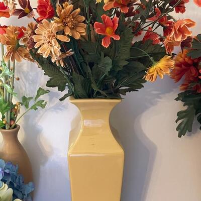 Lot of Decorative Artificial Flowers in Pots