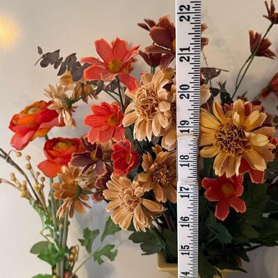 Lot of Decorative Artificial Flowers in Pots