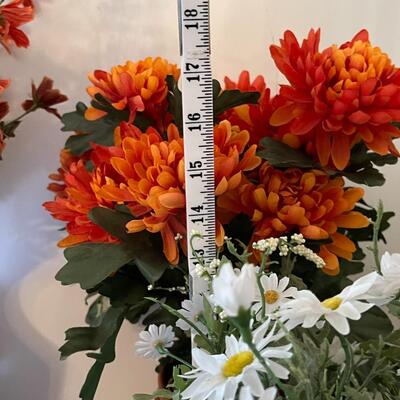 Lot of Decorative Artificial Flowers in Pots