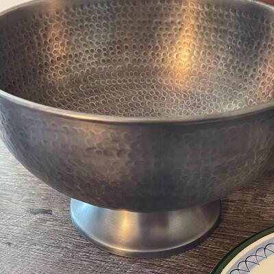 Stangl Handled Tray with Metalware