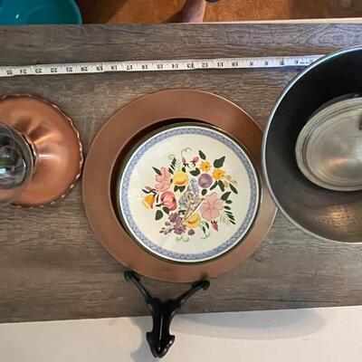 Stangl Handled Tray with Metalware