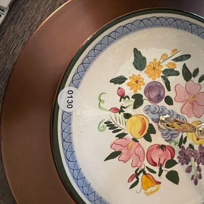 Stangl Handled Tray with Metalware