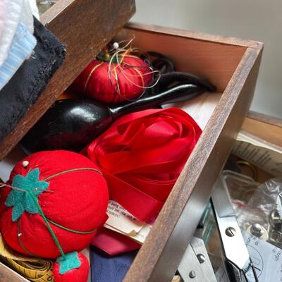 Vintage Sewing Box-Full of Notions