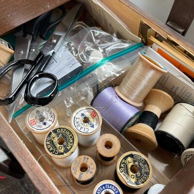 Vintage Sewing Box-Full of Notions