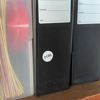Large Lot of 3-Ring Binders and File Folders