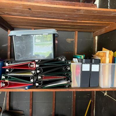 Large Lot of 3-Ring Binders and File Folders
