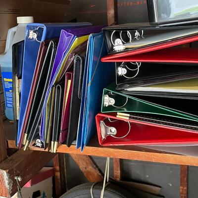 Large Lot of 3-Ring Binders and File Folders