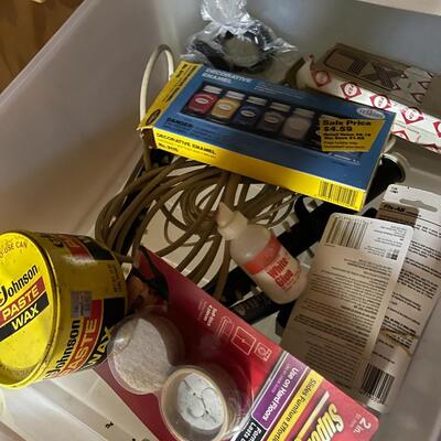 Lot of Four Filled Storage Drawers