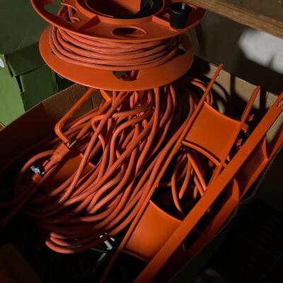Lot of Extension Cords and Holders