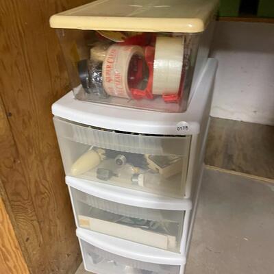 Lot of Three Filled Storage Drawers