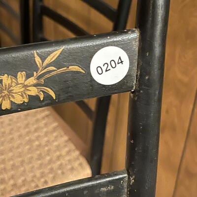 Set of Four Ladder-back Caned Chair