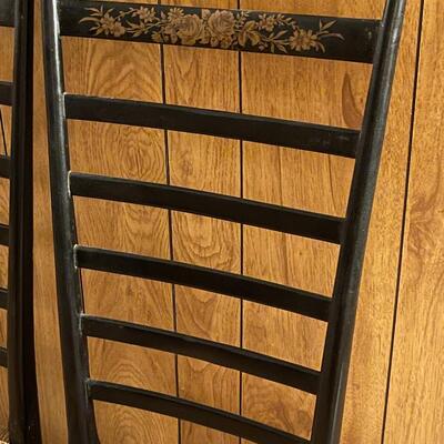 Set of Four Ladder-back Caned Chair