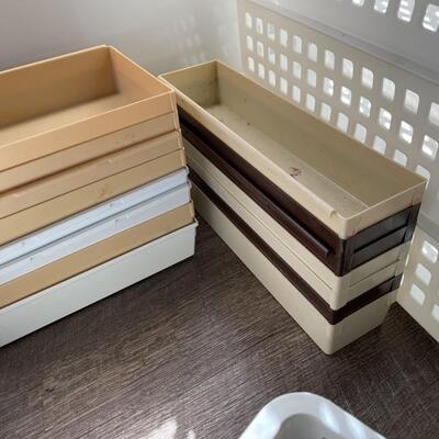 Lot of Drawer Storage Bins