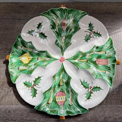 Vintage 17" Italian Divided Christmas Platter