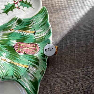 Vintage 17" Italian Divided Christmas Platter