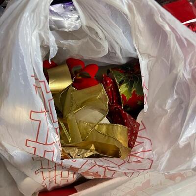 Lot of Christmas Boxes, Bags and Ribbons