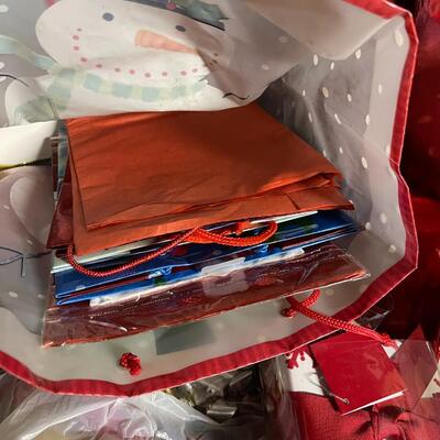 Lot of Christmas Boxes, Bags and Ribbons