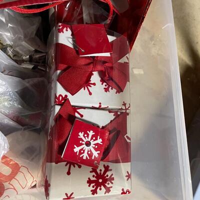 Lot of Christmas Boxes, Bags and Ribbons