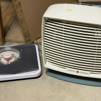 Vintage General Electric Fan & Sunbeam Scale