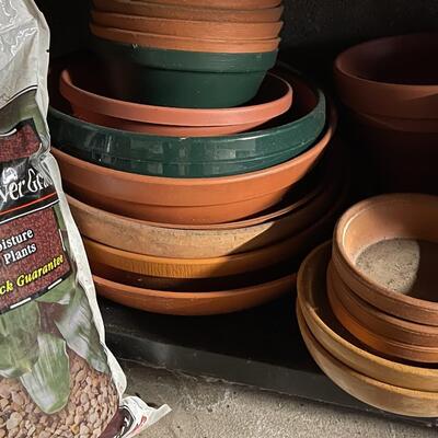 Lot of Flower Pots with Shelves