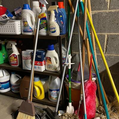 Lot of Laundry and Cleaning Supplies