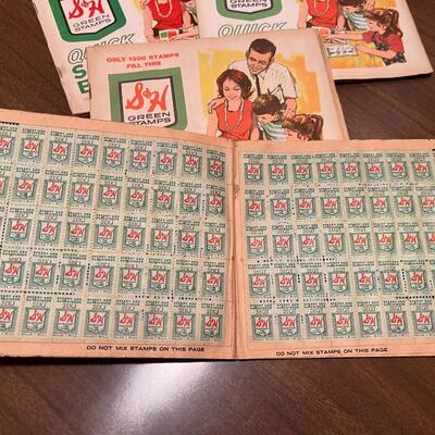 Four S&H Green Stamps Books