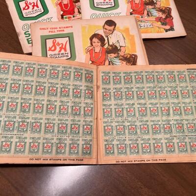Four S&H Green Stamps Books