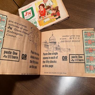 Four S&H Green Stamps Books