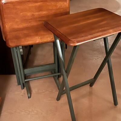 Wood Tray Tables with Stand