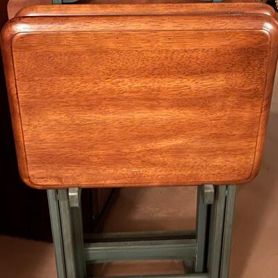 Wood Tray Tables with Stand