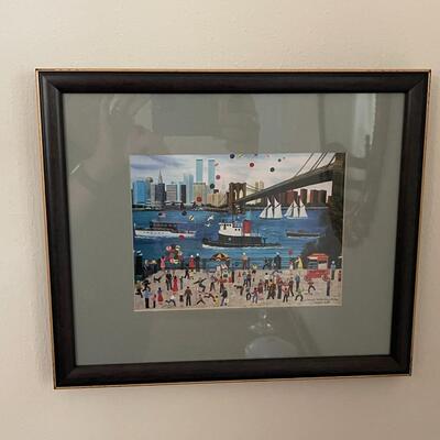 Jane Wooster Scott "Beneath the Brooklyn Bridge" Framed Print