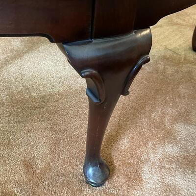 Vintage Mahogany and Glass Oval Coffee Table
