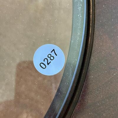Vintage Mahogany and Glass Oval Coffee Table