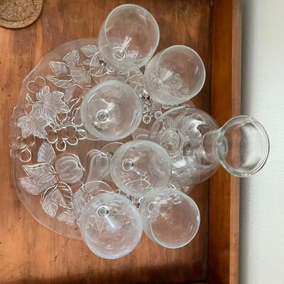 Wine Glasses and Tray
