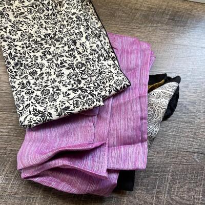Lot of Scarves in Wood Box